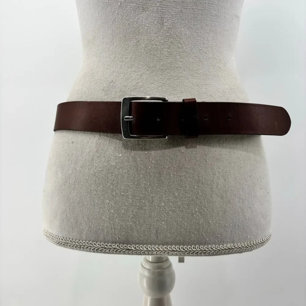 H&M Brown Size Small Leather Belt Unisex Women Men Casual Minimalist